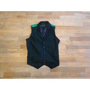 TRIPP NYC Vest Dang Goodman Corset Goth Punk Steampunk Small Black Green